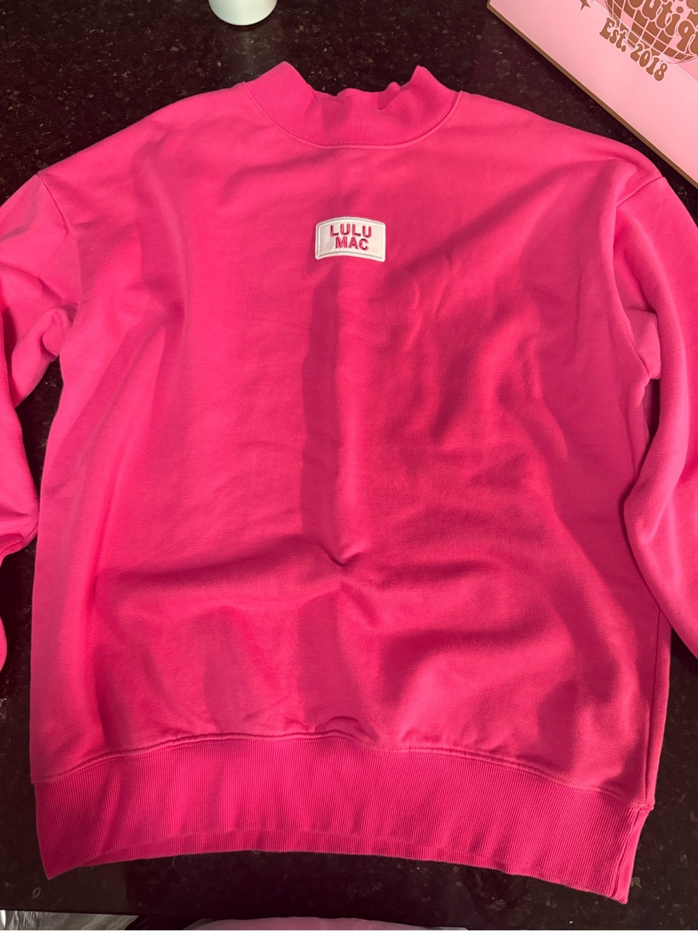 Pink Lulu Mac mockneck